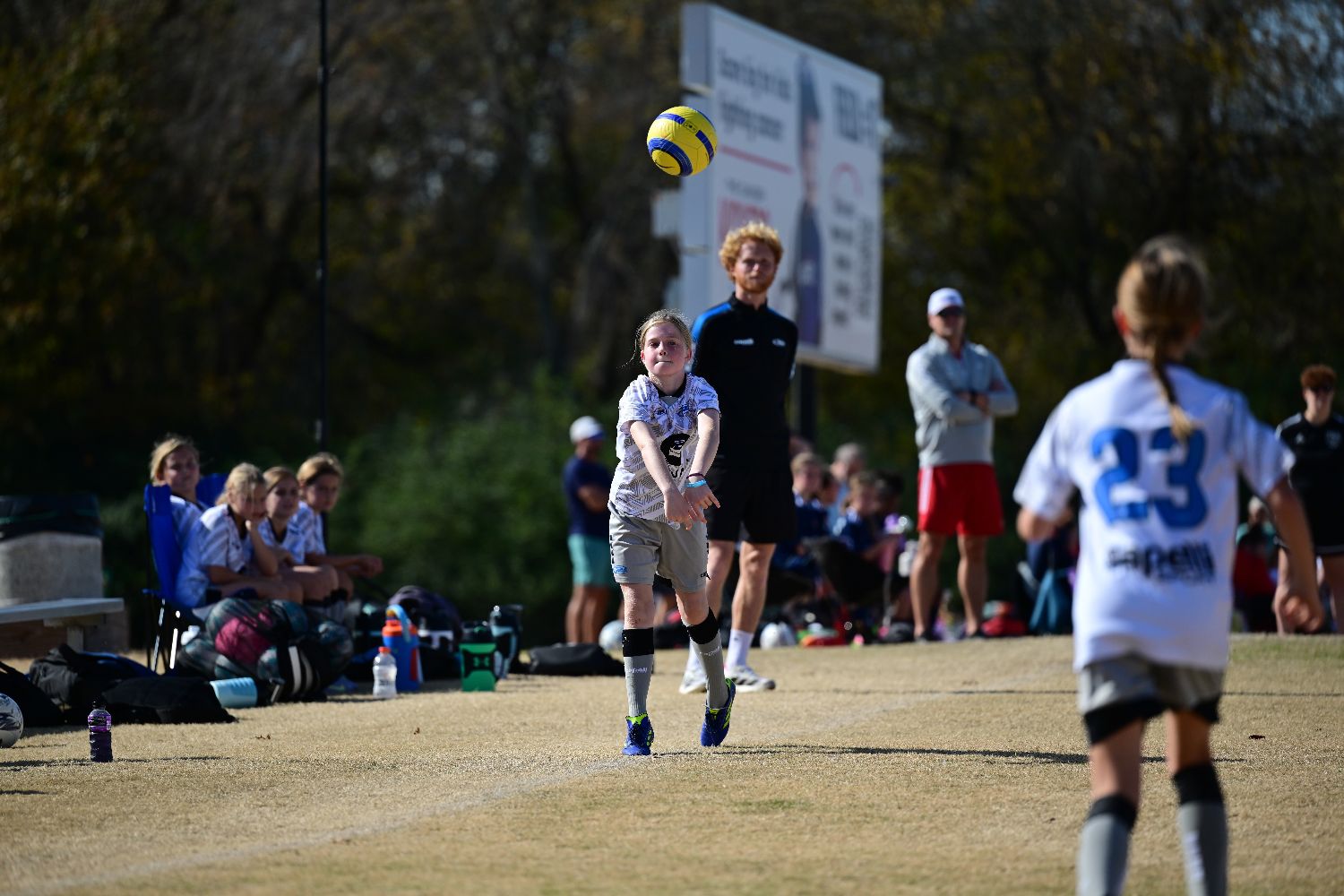 Mississippi Rush competitive player striking the ball at a match